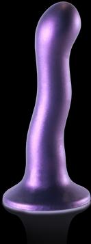 Image du produit Ouch! Ultra Soft Curvy G-Spot Dildo -7"/17 cm-Metallic Purple
