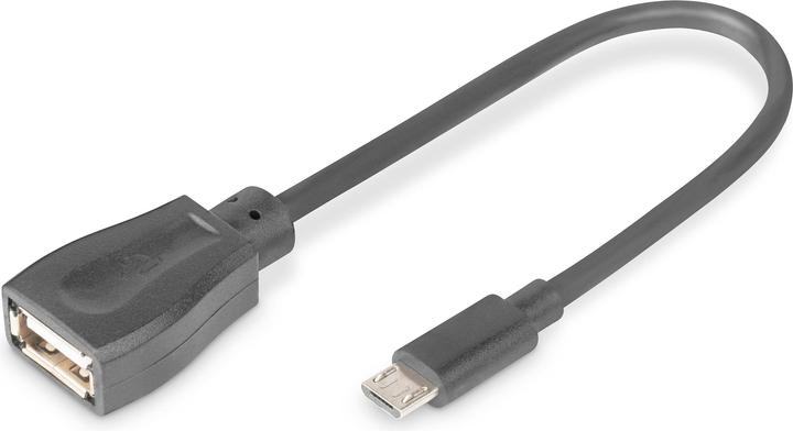 Image du produit Digitus Câble d’adaptateur USB, OTG (0.20 m, USB 2.0)