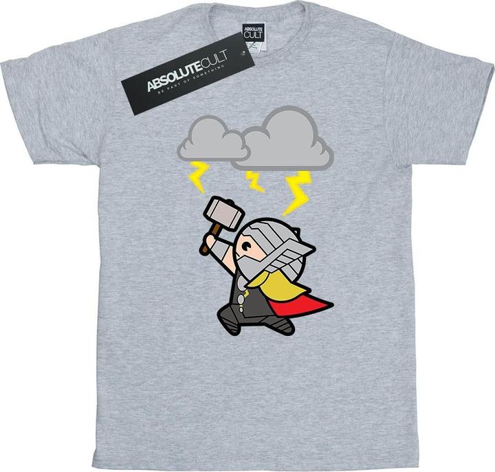 Actual product image Womens/Ladies Kawaii Thor God Of Thunder Cotton Boyfriend T-Shirt (3XL)