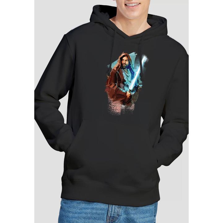 Immagine prodotto Star Wars Felpa con Cappuccio Obi Wan Kenobi Verniciato Uomo (XL)