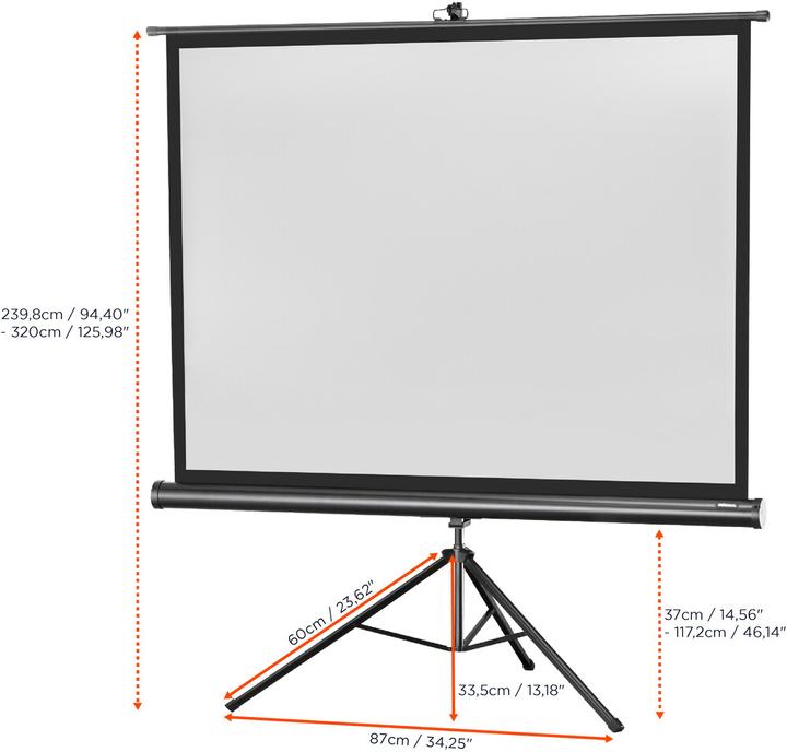 Actual product image Celexon Eco tripod, screen, 4:3 (120", 4:3)