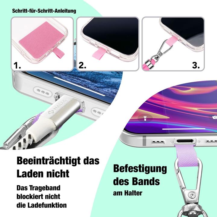 Produktbild Nalia Universal Handykette zum Umhängen mit Pad