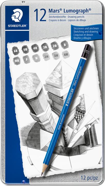 Produktbild Staedtler Mars Lumograph 100 Zeichenbleistifte (2 mm, 8B, 7B, 4B, 3B, 6B, 5B, 2B, 12 x)