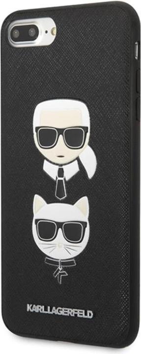 Actual product image Karl Lagerfeld KLHCI8LSAKICKCBK iPhone 7 Plus / 8 Plus czarny/black hardcase Saffiano Karl&Choupette (Apple iPhone 7 Plus)