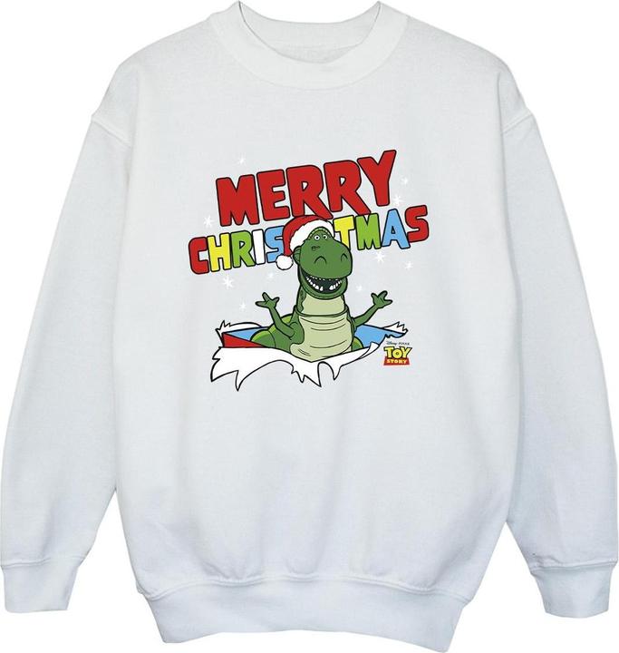 Actual product image Disney Boys Toy Story Rex Christmas Burst Sweatshirt (104)