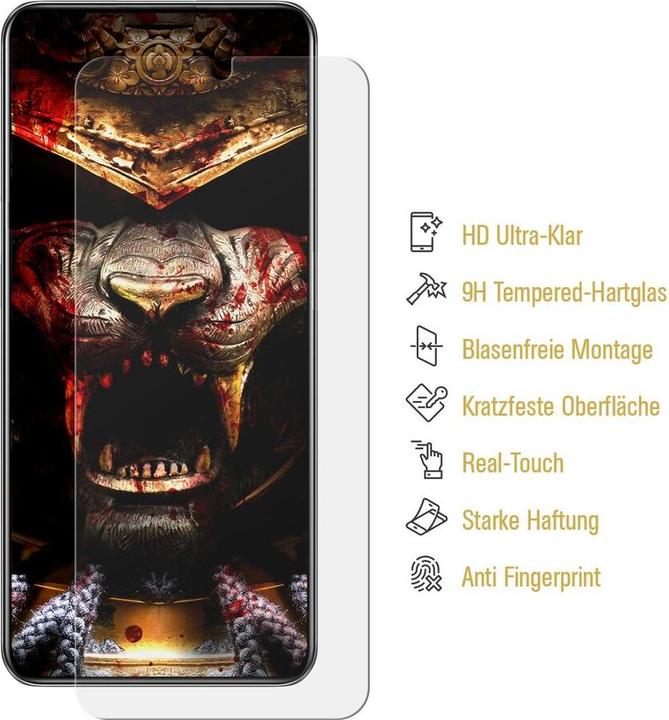 Produktbild Protectorking 1x 3D A++ echtes Tempered 9H Panzerhartglas KLAR (1 Stück, Samsung Galaxy A02)