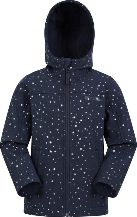 Actual product image Mountain Warehouse Childrens/Kids Exodus II Star Water Resistant Soft Shell Jacket (104)