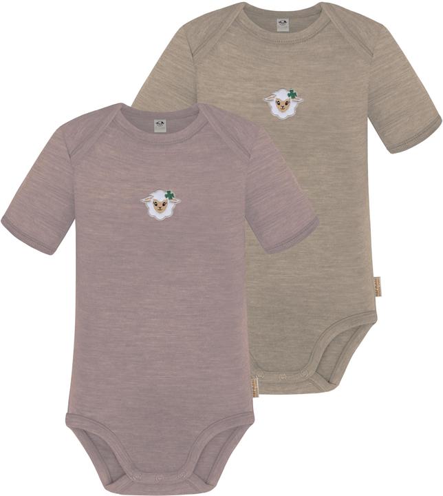 Normani 2er Set Baby Merino Body Kurzarm „Tauranga" - 9293