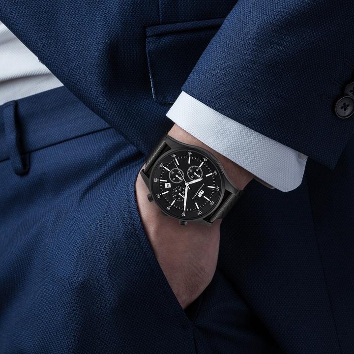 Actual product image Men Chronograph Goodwill Stainless Steel Black - 5112 (Chronograph, 45 mm)