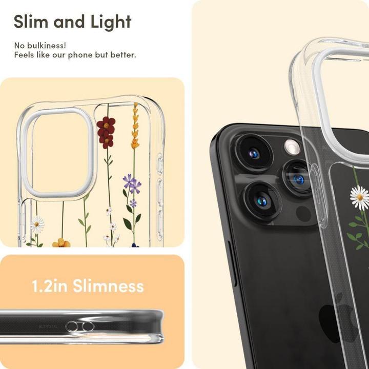 Actual product image Cyrill Cecile iPhone 15 Pro Max 6.7" flower garden ACS06625 (Apple iPhone 15 Pro Max)