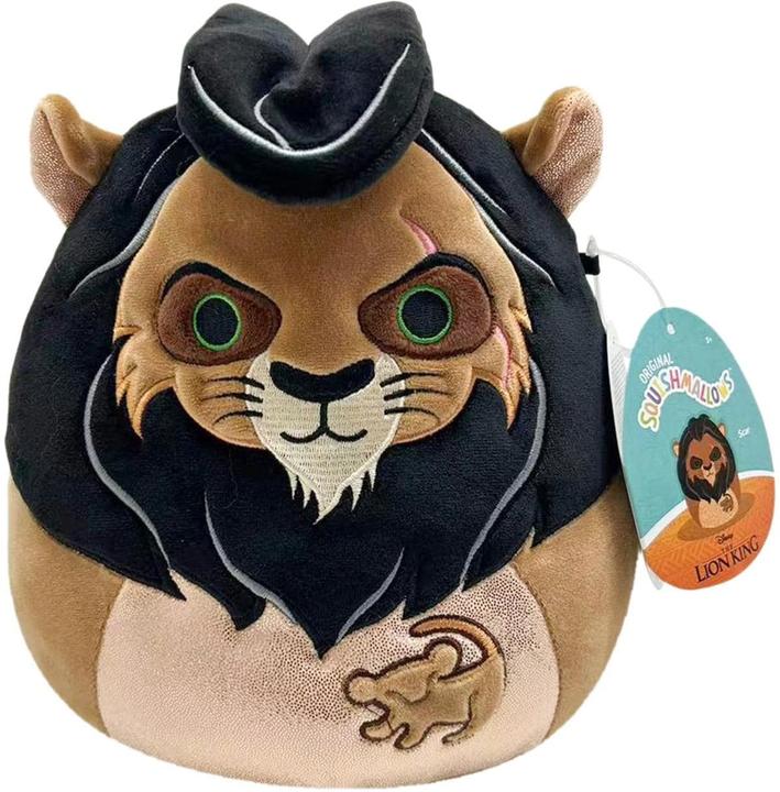 Squishmallows Il Re Leone Scar, 20 cm (Disney Lion King) (20 cm)