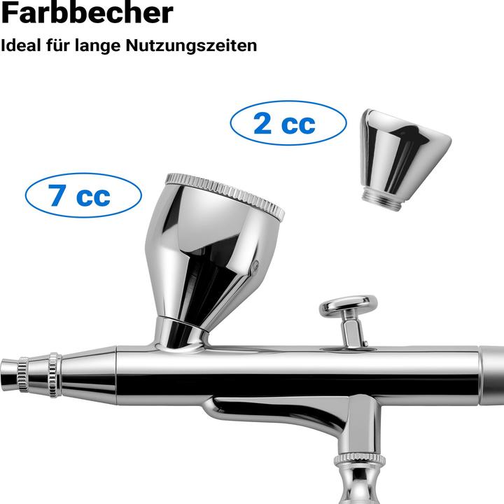Produktbild Wiltec Airbrush Pistole X501 Air Brush Designs mit 0,3mm Düse Flüssigkeitsbecher