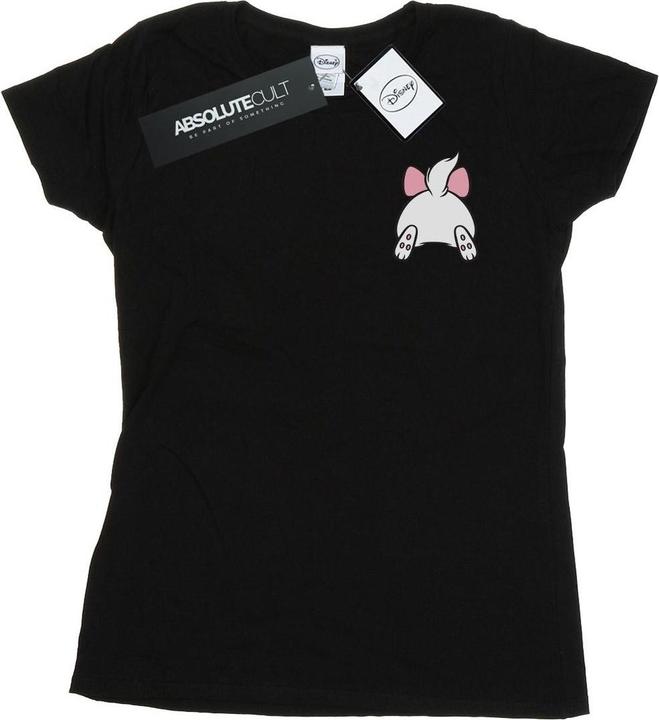 Actual product image Disney Womens/Ladies Aristocats Marie Backside Breast Print Cotton T-Shirt (M)