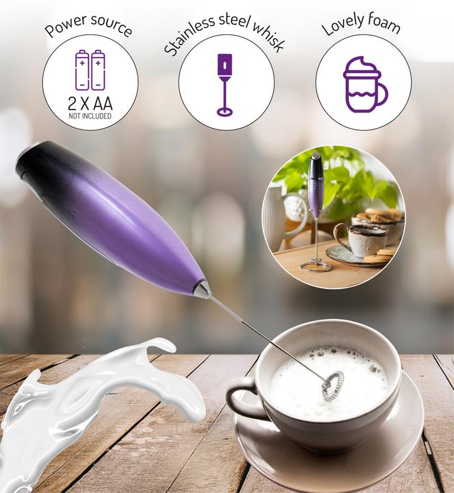 Image du produit Adler AD 4499 Milk frotter with a stand, Black/Purple