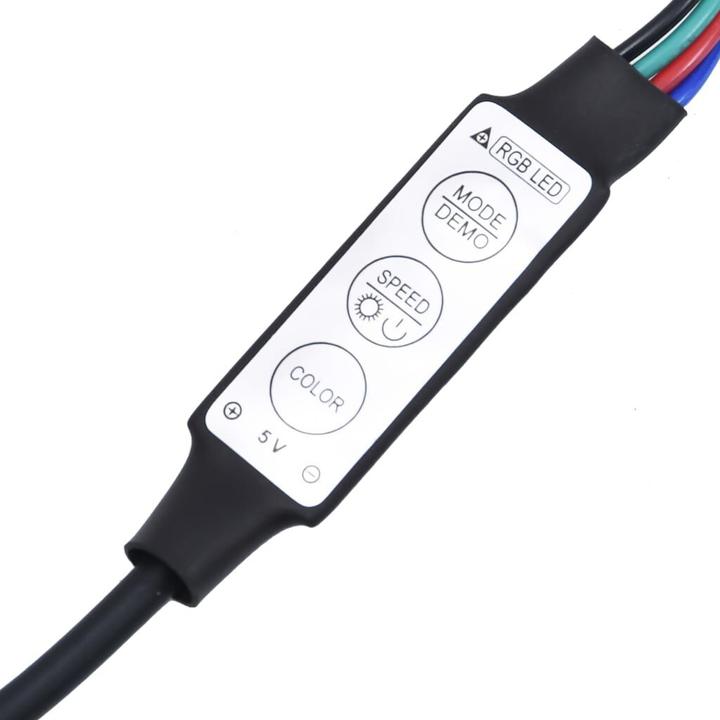 Produktbild VidaXL Wand-Nachttisch mit LED-Leuchten Braun Eichen-Optik,Farbe (50 x 36 x 30 cm)