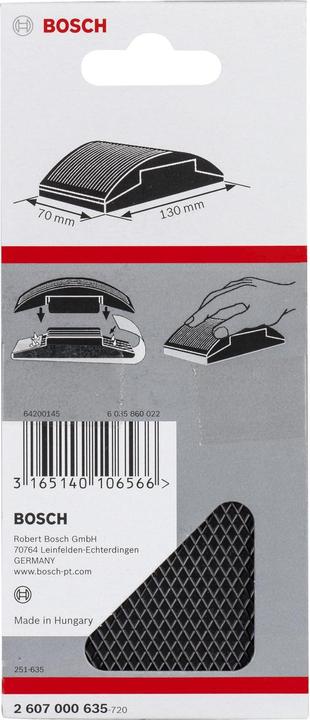 Image du produit Bosch Professional Zubehör Bloc de ponçage manuel, 70 x 130 mm, caoutchouc