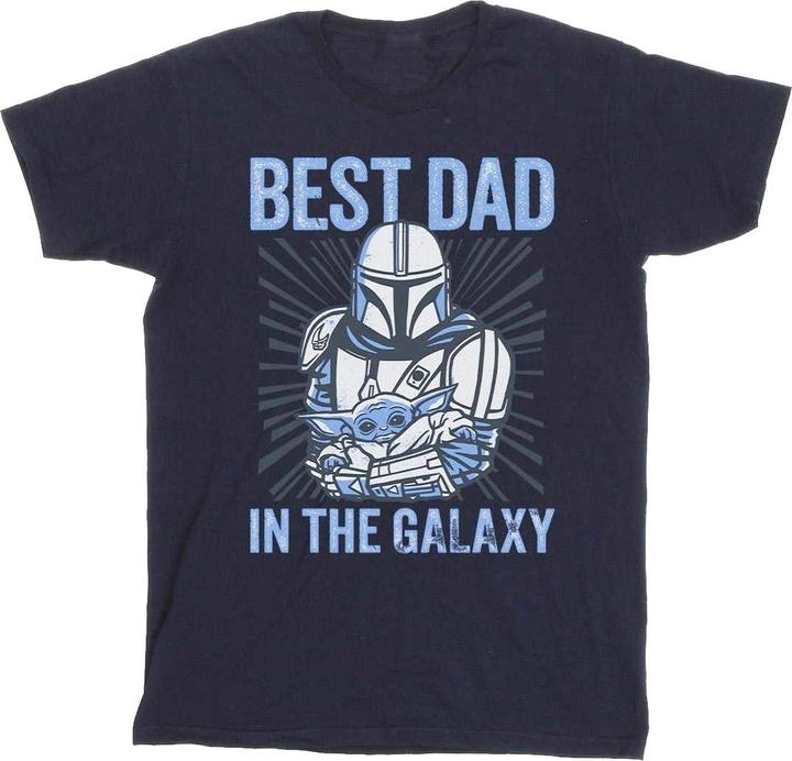 Star Wars Mandalorian Best Dad Galaxy TShirt