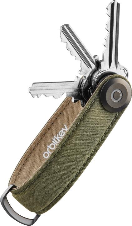 Actual product image Orbitkey Waxed Canvas Key Organiser - Khaki Green