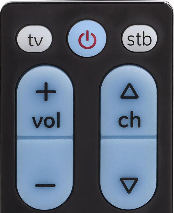 Image du produit Hama Télécommande universelle TV, infrarouge, pour 2 appareils, grosses touches, programmable (Télécommande universelle, Infrarouge)