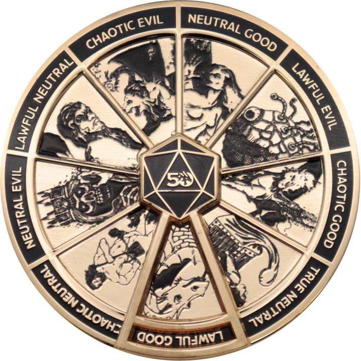 Produktbild Fanattik Dungeons & Dragons Ansteck-Pin Alignment Spinner 24k Gold Plated Limited Edition