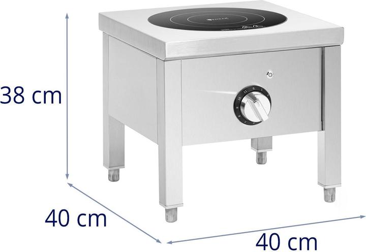 Actual product image Royal Catering Freistehende Induktionsplatte Induktionskochplatte mit 5000 W Edelstahl