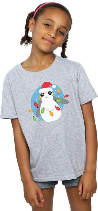 Image du produit Star Wars - T-shirt THE LAST JEDI PORG CHRISTMAS LIGHTS - Fille (152, 158)