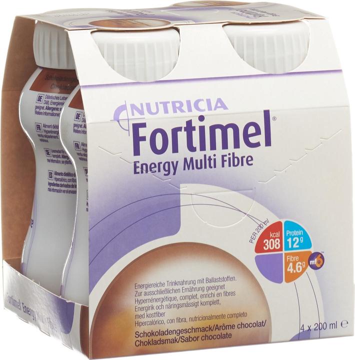 Produktbild Fortimel 1.5 Kcal Multifiber Schokolade (Schokolade, 4 x)