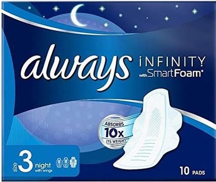 Produktbild Always Infinity Night (10 x, Damenbinden)