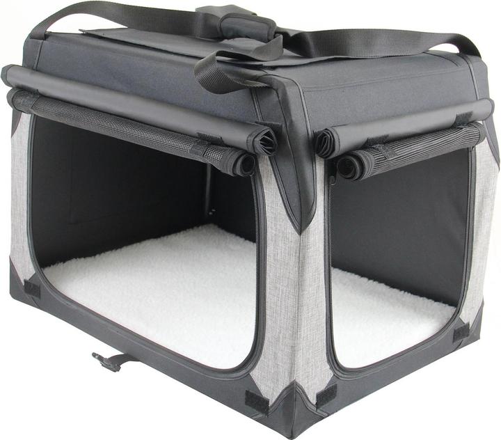 Produktbild Swisspet Transportbox Riva M sw/grau (Hund, Reflektoren)