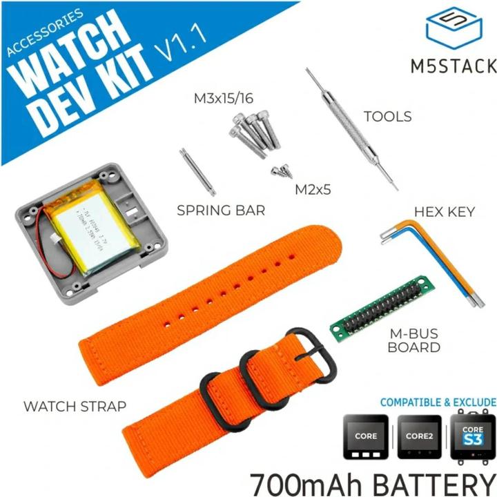 Actual product image M5Stack Orange Watch Development Kit V1.1