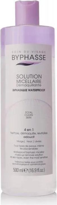 Image du produit Byphasse SOLUCIÓN MICELAR DESMAQUILLANTE bifásica waterproof 500 ml (Chiffons de nettoyage, 500 ml)