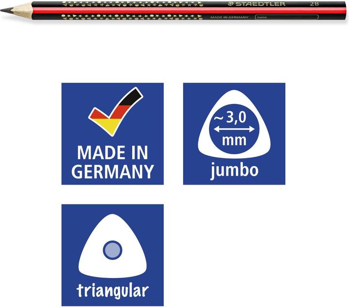Actual product image Staedtler Tricki Dicki writing pencil 2B2s (2B, 2 x)