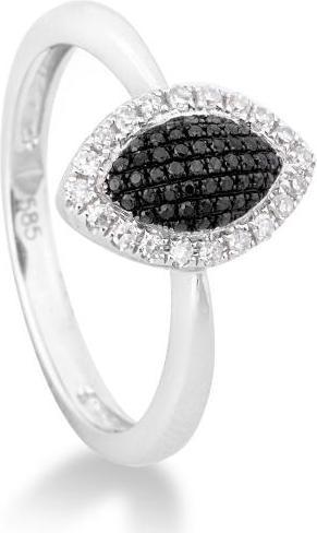 Produktbild Breuning RING - BRILLANT SCHWARZ/Brill. 0,23 Ct. N/p1 (51, 585/14 K Gold)