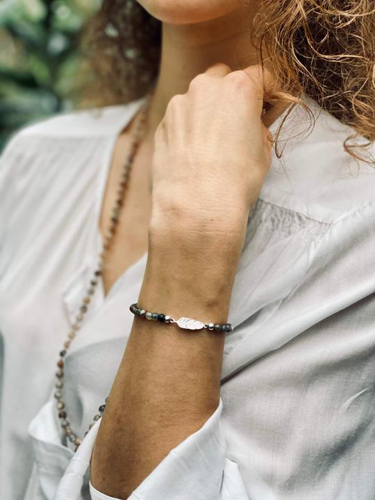 Image du produit Balibay Medera (21 cm, Agate, Pierre précieuse, Argent sterling 925, Agate de mousse)