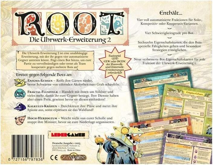 Produktbild Spielworxx SPWD0013 - Root - Uhrwerk 2, Brettspiel, für 1-4 Spieler, ab 10 Jahren (DE-Erweiterung) (Deutsch)