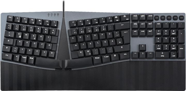 Produktbild Perixx PERIBOARD-535 DE BR, Kabelgebundene ergonomische mechanische Tastatur - flache braune taktil (DE, Kabelgebunden)