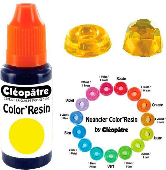 Image du produit Cléopâtre COLOR'RESIN, peinture résine transp. 15 ml (Jaune, 15 ml)