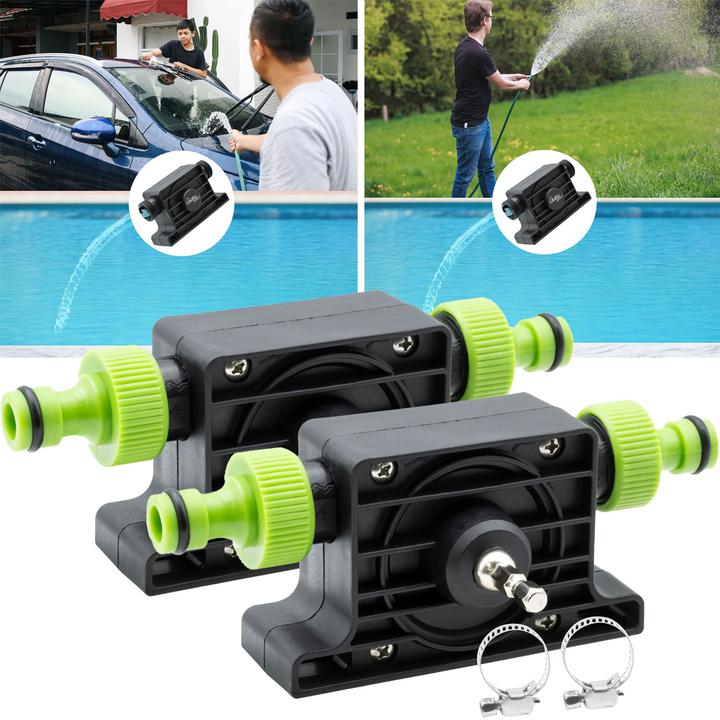 Produktbild Casativo 2er-Set Bohrmaschinenpumpe zum Aus- und Umpumpen von Wasser, bis zu 1200 L/h (Bohrmaschinenpumpe)