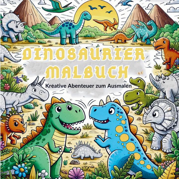 Actual product image Dinosaurier Malbuch fr Jungen: Urzeit-Abenteuer zum Ausmalen!