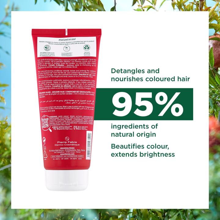 Actual product image Klorane Colour shine care balm with pomegranate (200 ml)