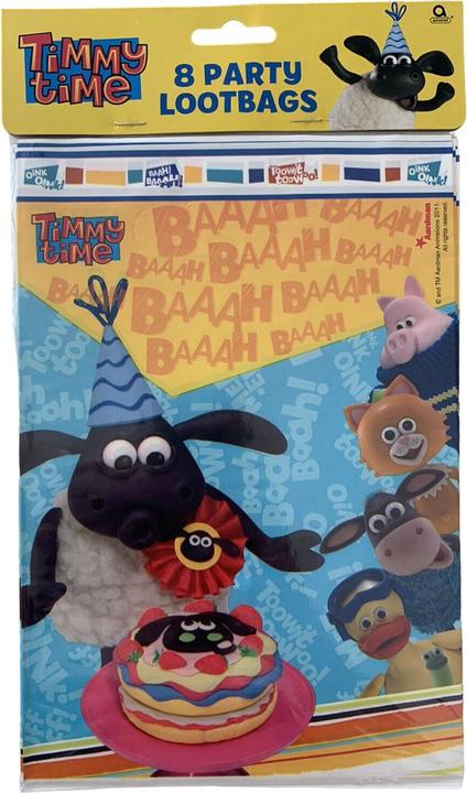 Actual product image Timmy Time Plastic Party Bags (Pack of 8)