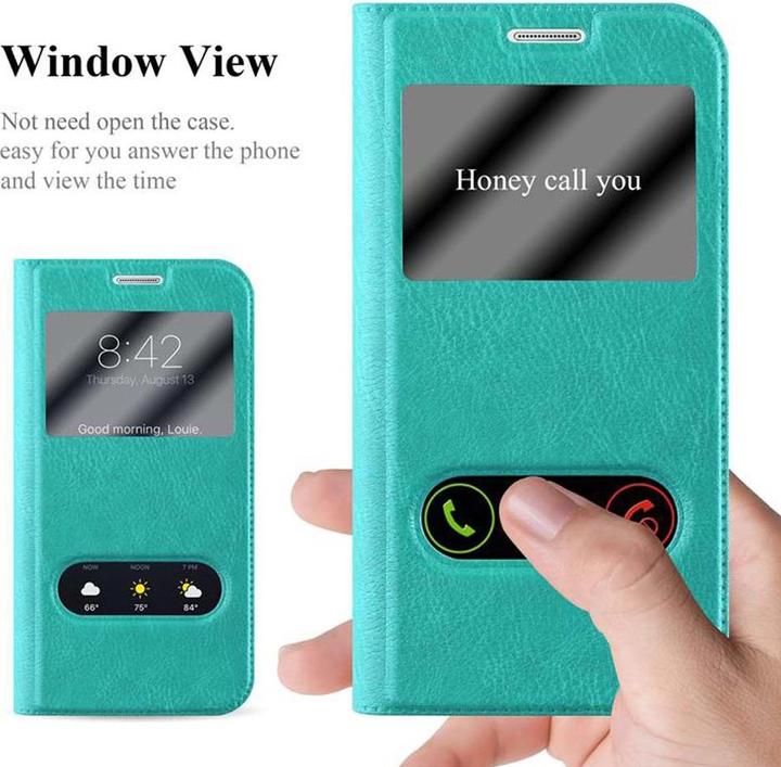 Actual product image Cadorabo Book with View double window cover (Samsung Galaxy S6 Edge+)