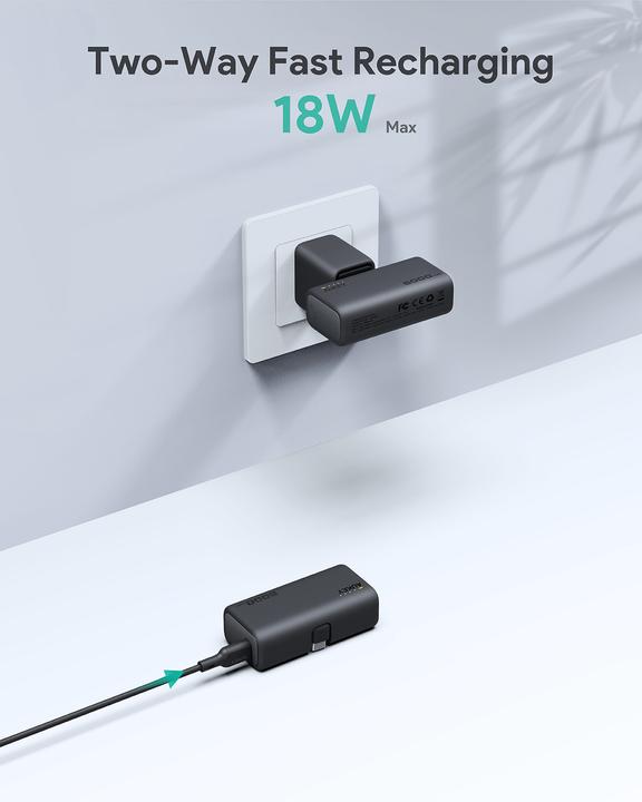 Actual product image Aukey Spark Pocket (5000 mAh, 20 W, 18.50 Wh)