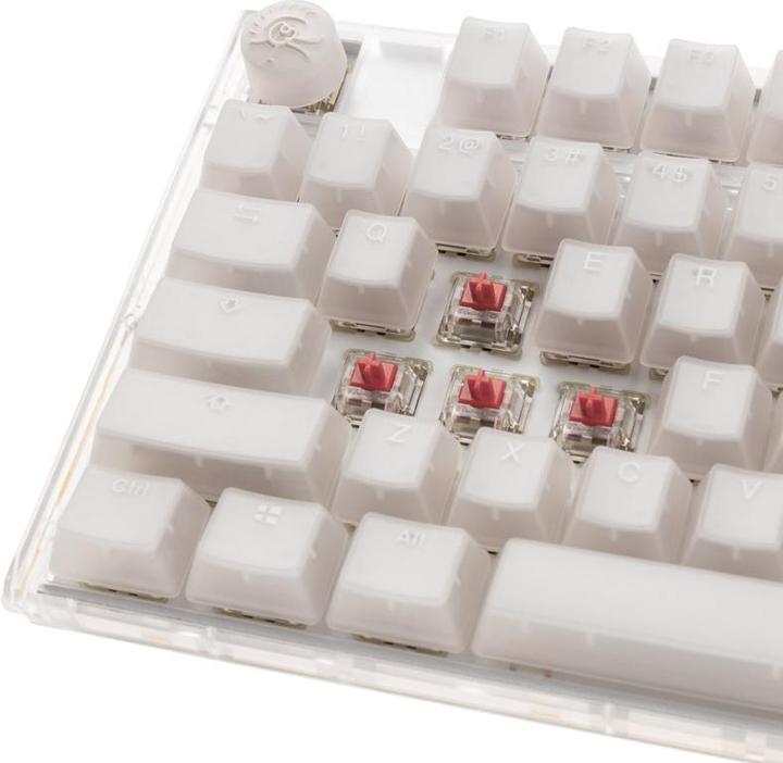 Actual product image Ducky One 3 Aura White Gaming Keyboard, RGB LED - MX-Silent-Red (US) (US, Cable)
