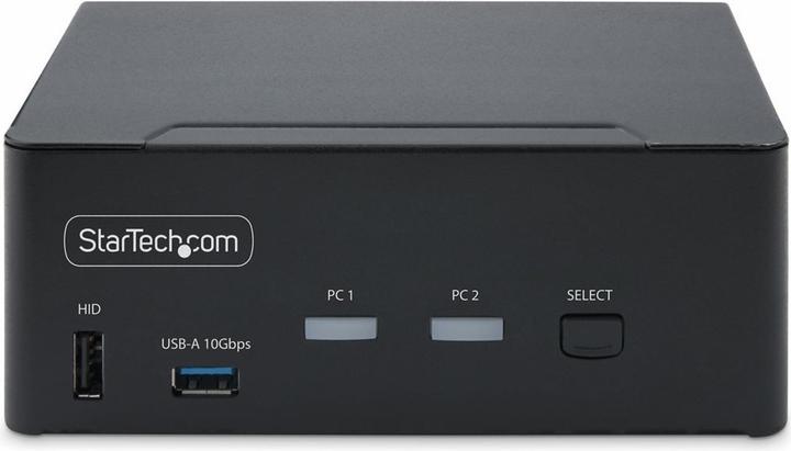 Actual product image StarTech COM 2-Port Dual-Monitor DisplayPort KVM Switch DP 1.4 8K 60Hz 4K 144Hz 2x USB 3.2 10Gbps Po