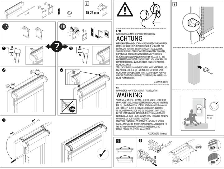 Immagine prodotto My home Tenda a rullo doppia EASYFIX (70 x 150 cm)