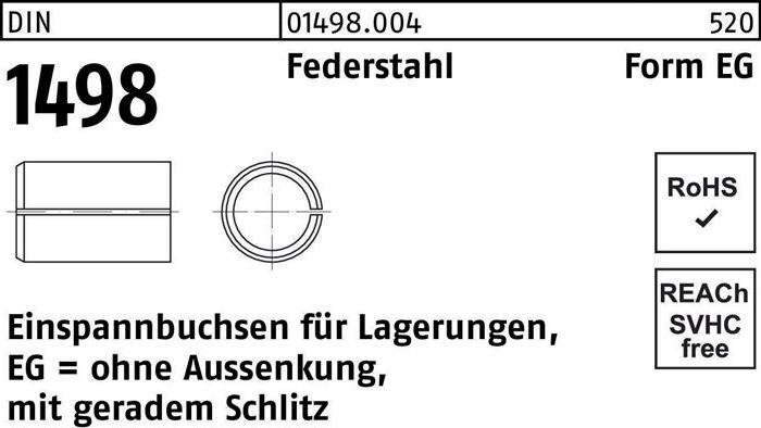 Produktbild Einspannbuchse DIN 1498 Form EG EG 25/32 x 30 Federstahl
