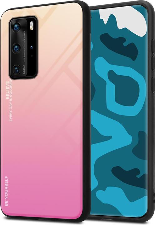 Produktbild Cadorabo TPU 2 Farben Glas Cover (Huawei P40 Pro+)