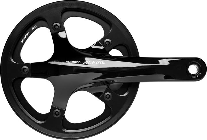 Actual product image Shimano Alfine FC-S501 crankset 45T with chain guard outside + inside (170 mm)