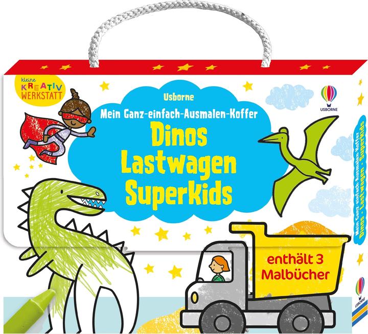 Actual product image Kleine Kreativ-Werkstatt - My very simple colouring case: Dinos, trucks, super kids